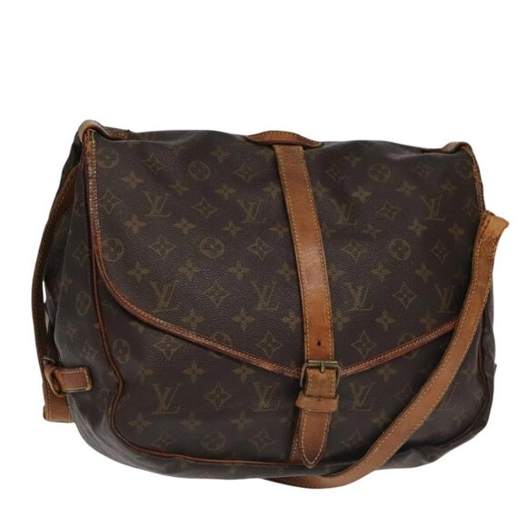LOUIS VUITTON Monogram Saumur 35 Shoulder Bag M42254 LV Auth am7208 - Picture 1 of 16